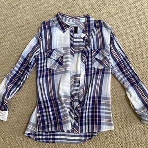 Rails size small pink w blue plaid